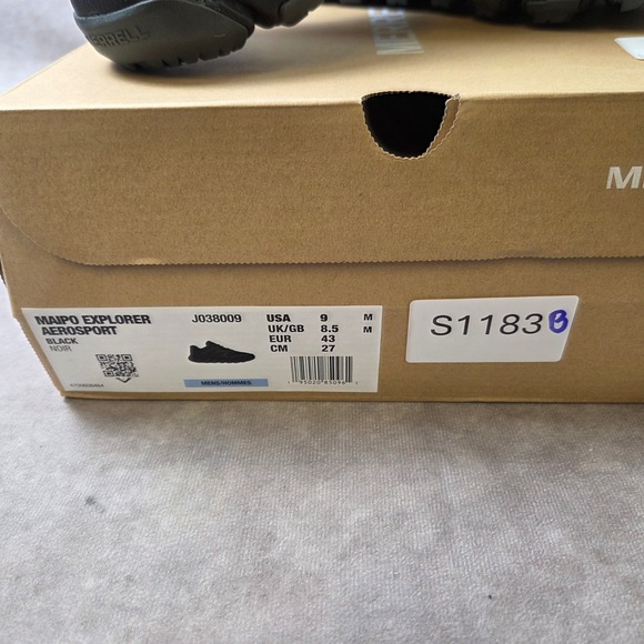 Merrell Maipo Explorer Aerosport Mens 9 Black Hiking Shoes Sneakers J038009 NEW main image 4